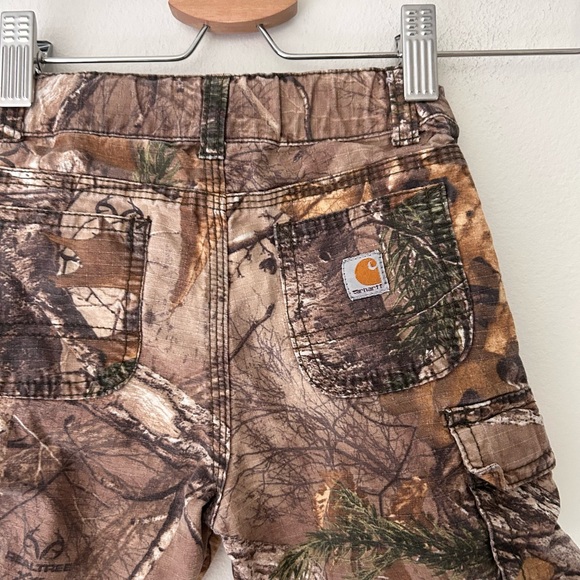 Carhartt Boys 3T Camouflage Cargo Shorts Adjustable Waist Real Tree - Picture 9 of 10